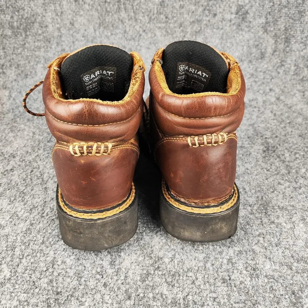 Ariat Boots Mens Size 5.5 Brown Leather Chukka Ankle Work Lace Up Round Toe